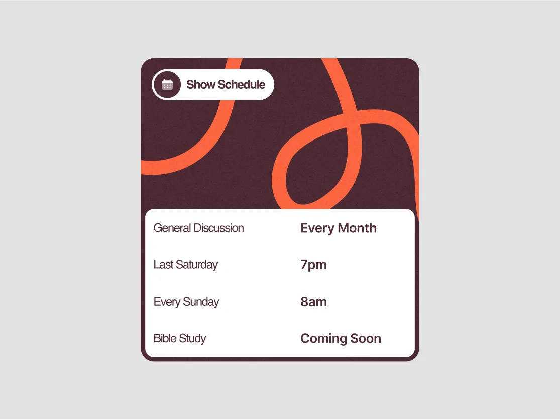 Schedule app design