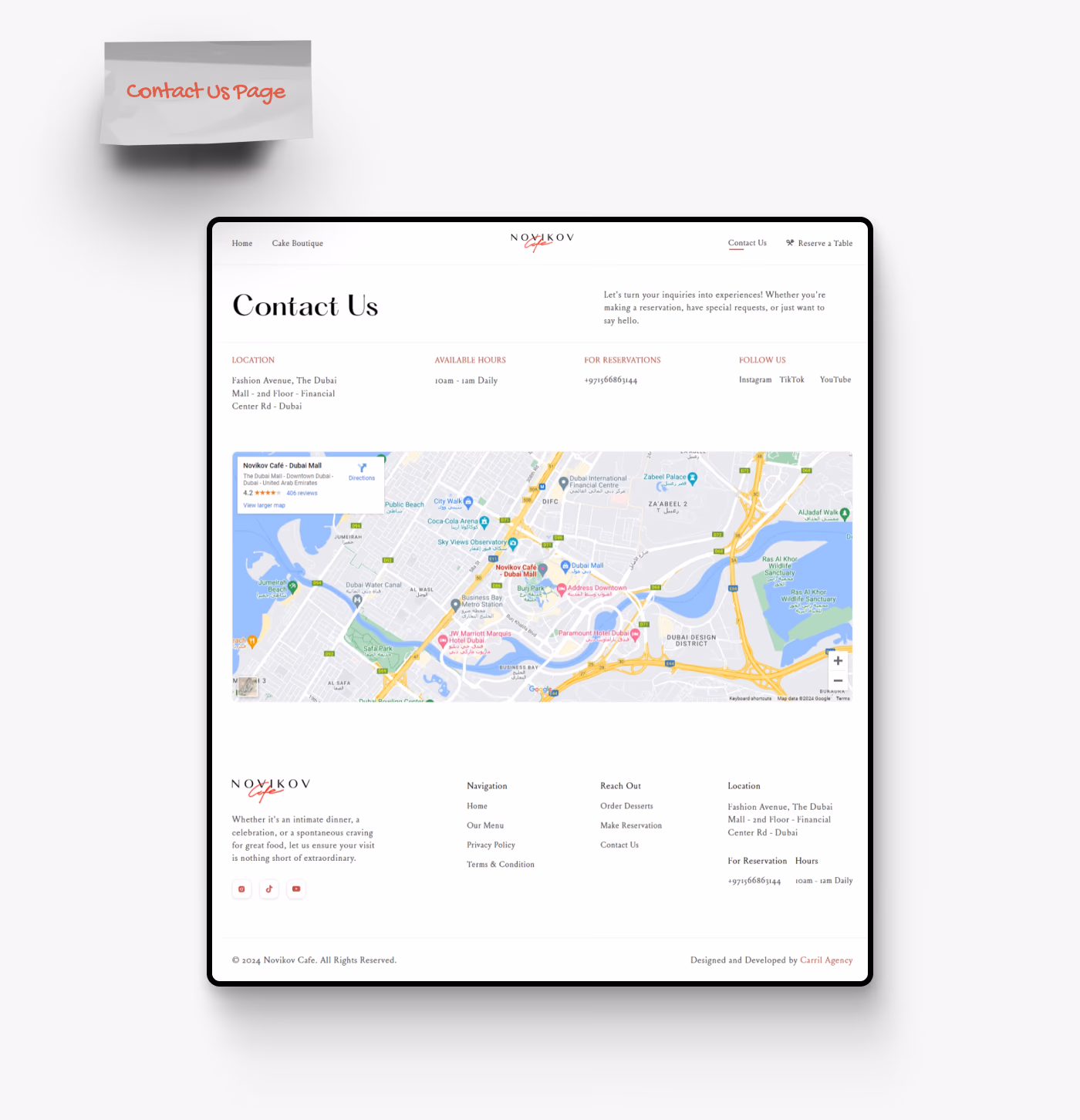 الضيافة website project image 9