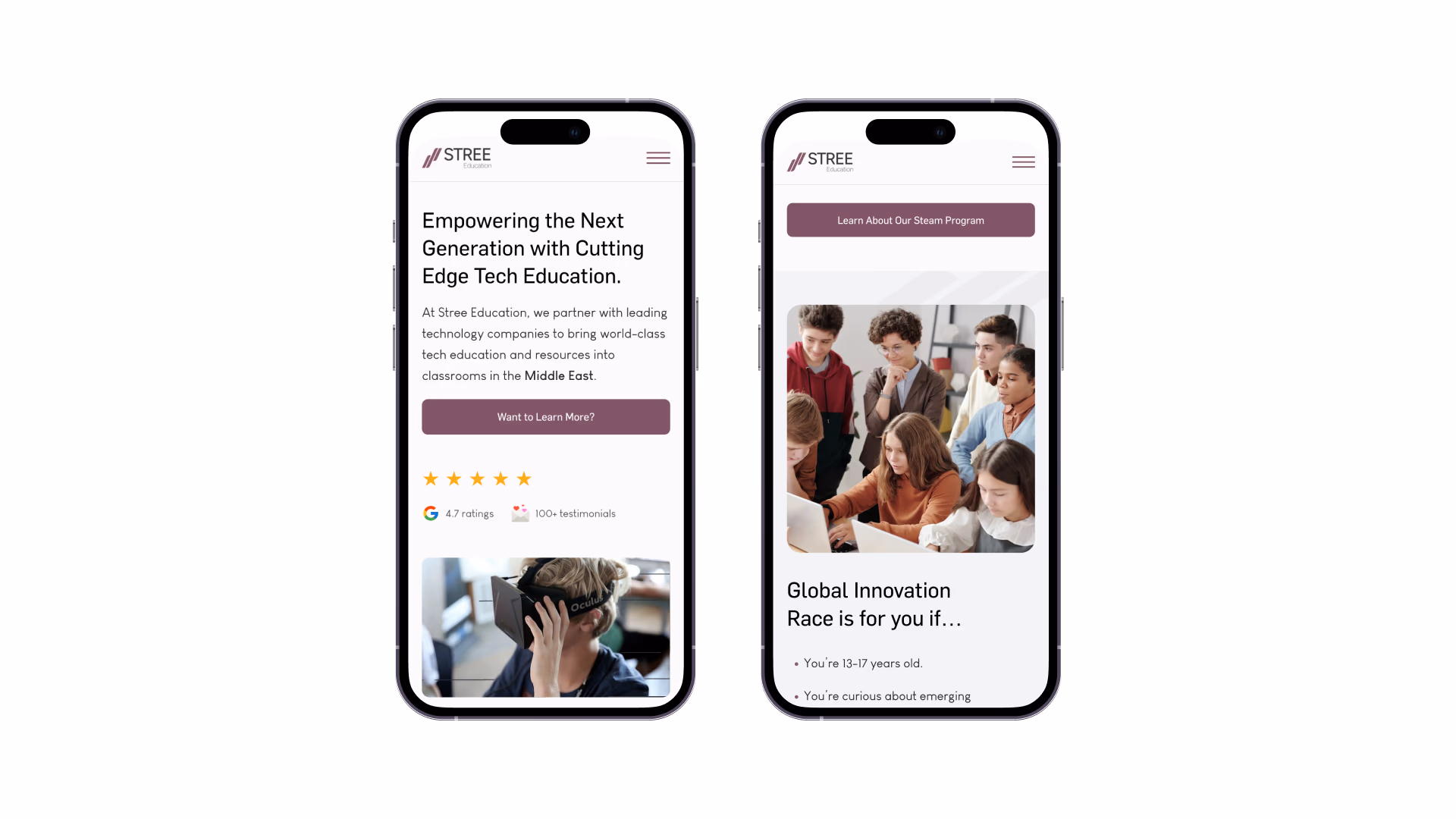 Education website project image 6