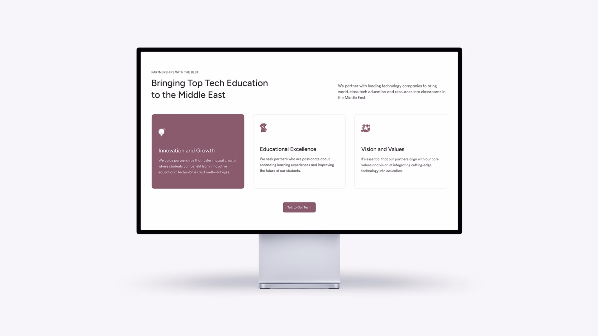 Education website project image 5