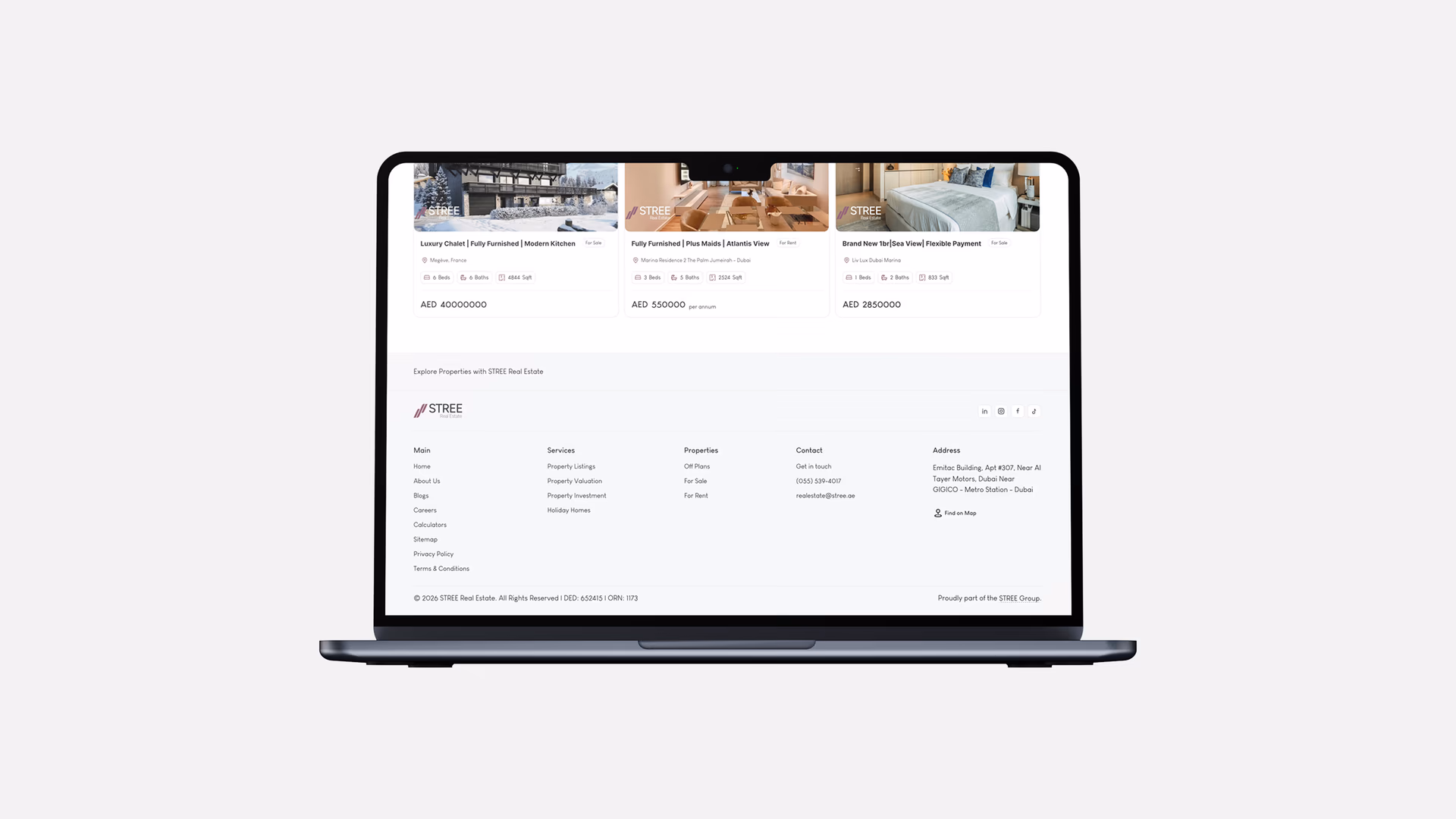 Real Estate website project image 13
