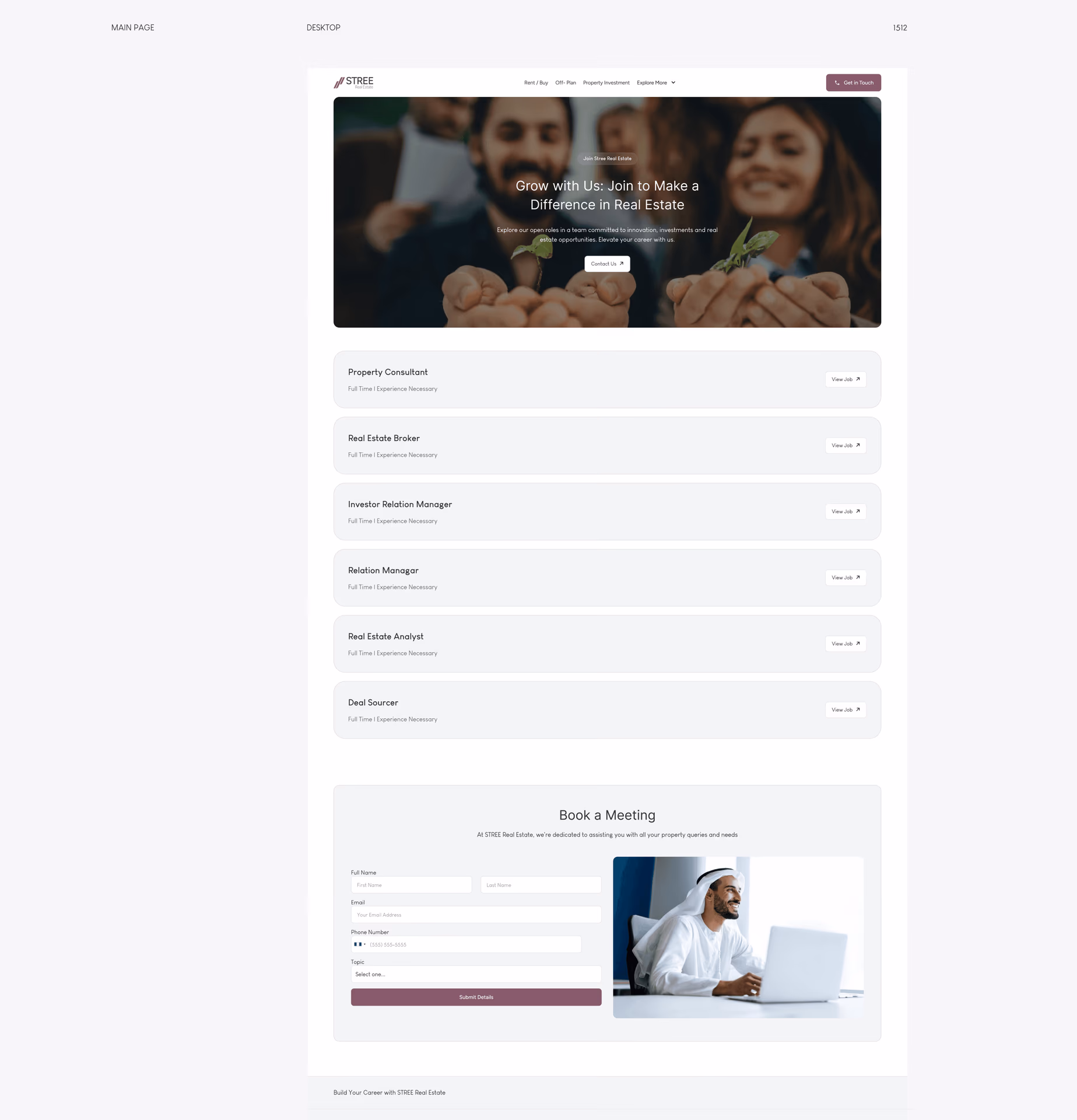 Real Estate website project image 12
