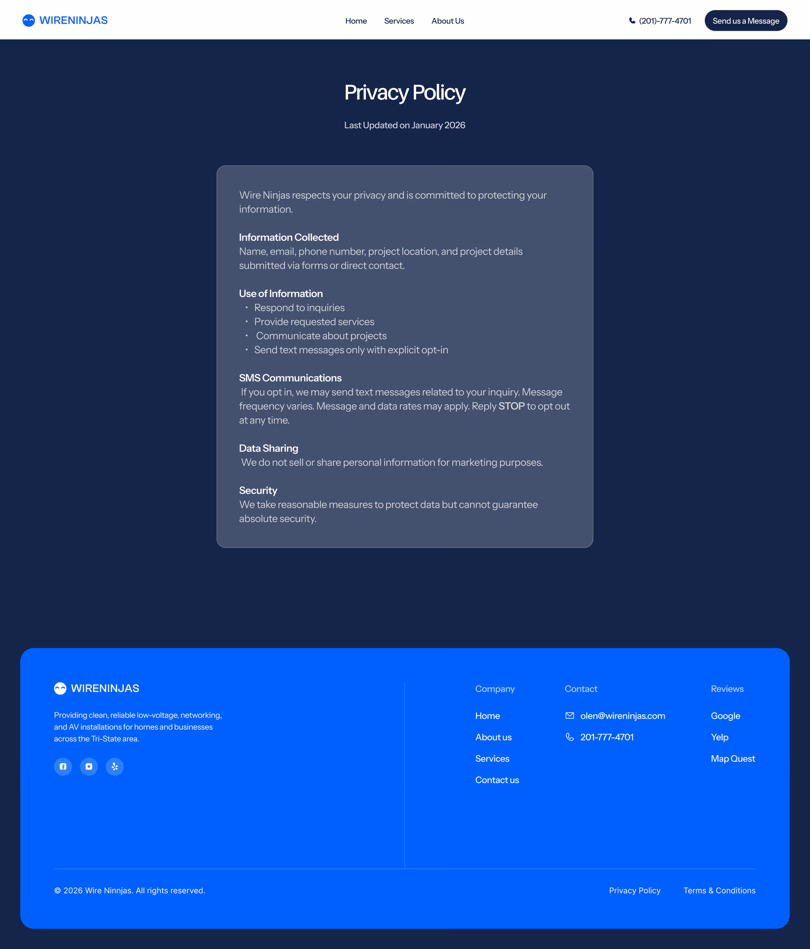 Information Technology & Security Solutions website project image 4